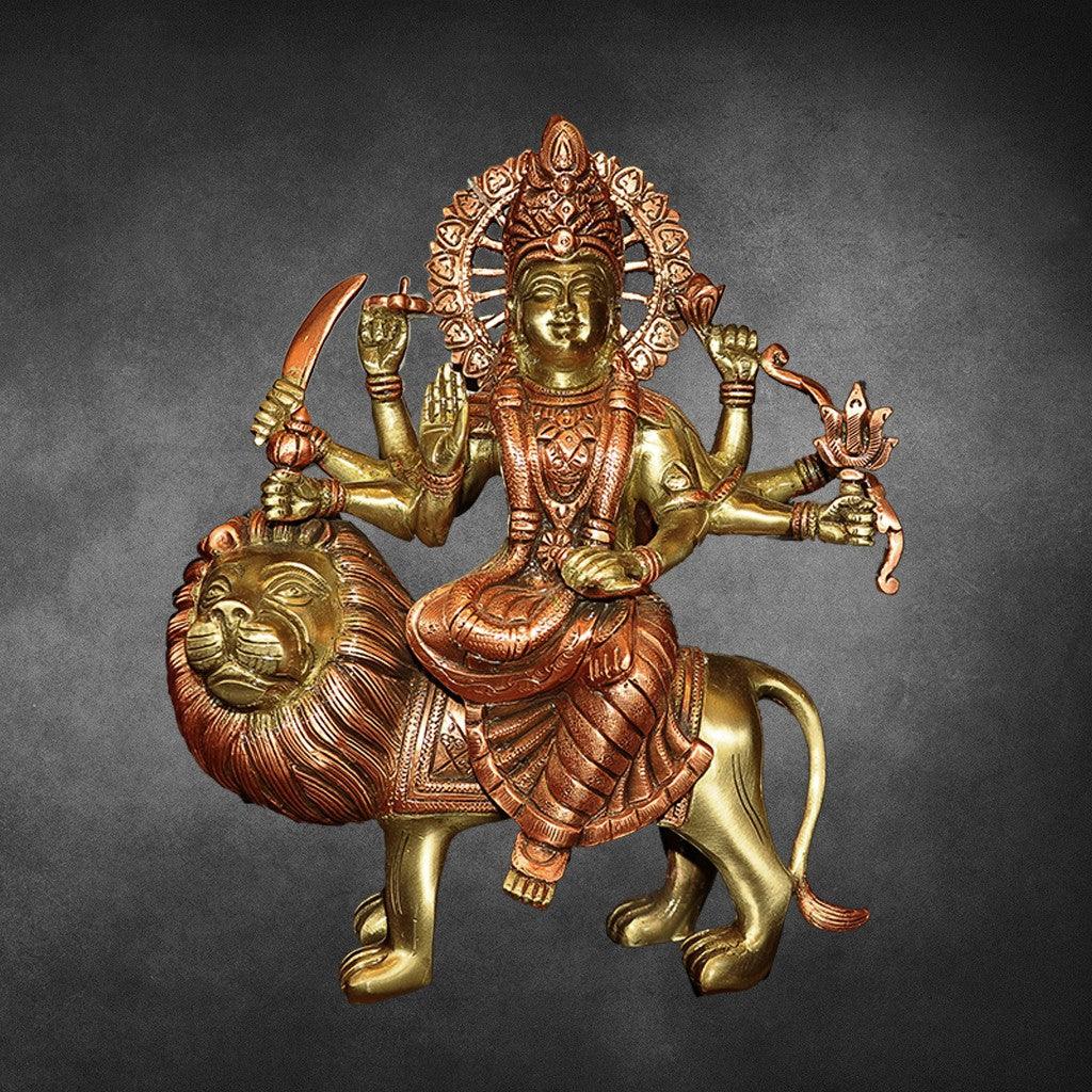 Durga Devi 9.2" - mantra gold coatings 