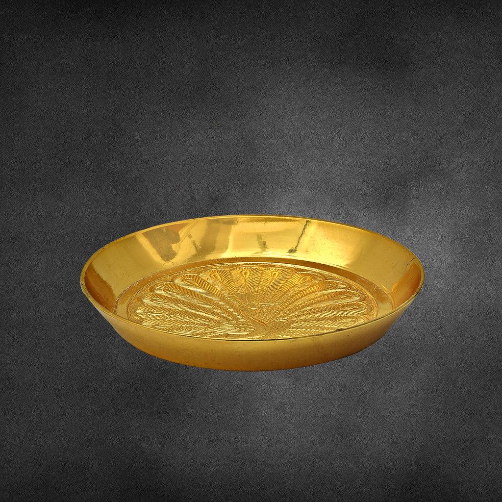 Peacock Plate (GP,5.6") - mantra gold coatings