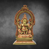 Ganesha With Arch  8" - mantra gold coatings