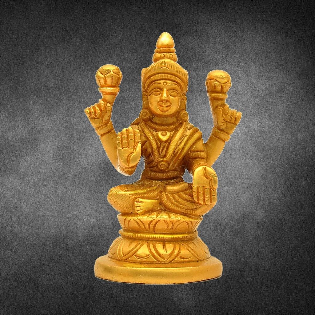 Lakshmi With Base  3.2" - mantra gold coatings 