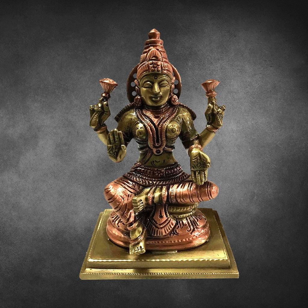 Lakshmi With Sq. Base 5.6" - mantra gold coatings 