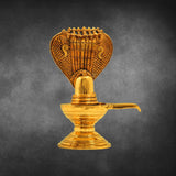 Sivalingam With Snake 9.2" - mantra gold coatings