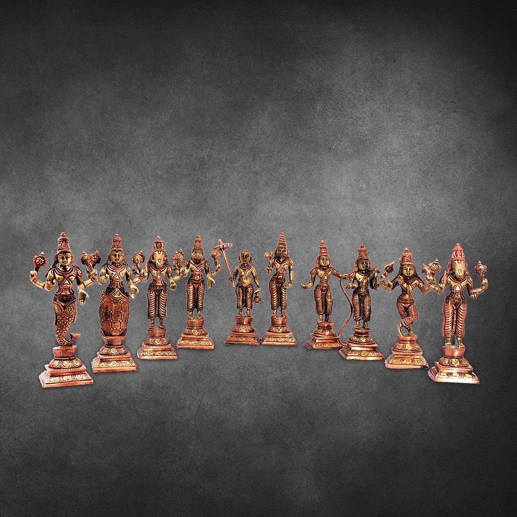 Dasavatharam Set 6" - mantra gold coatings