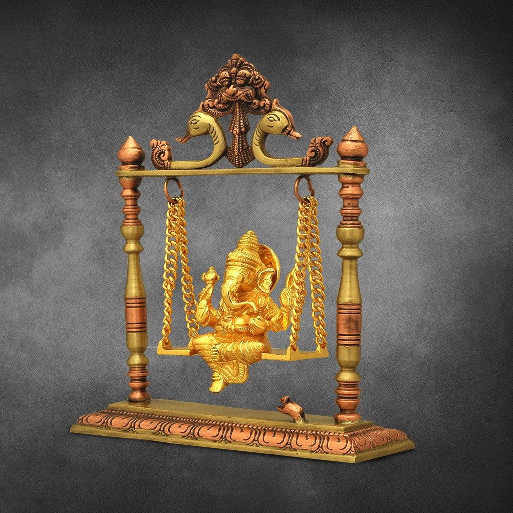 Jula Ganesha 9.2" - mantra gold coatings