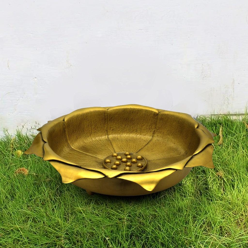 Lotus Urli 12.4" - mantra gold coatings 
