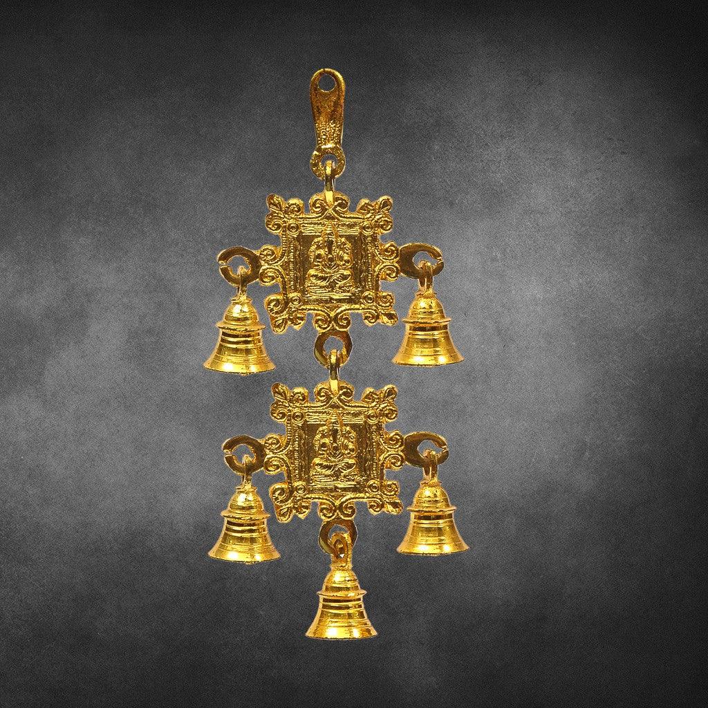 Ganesha Two Step Bell 10.4" - mantra gold coatings 