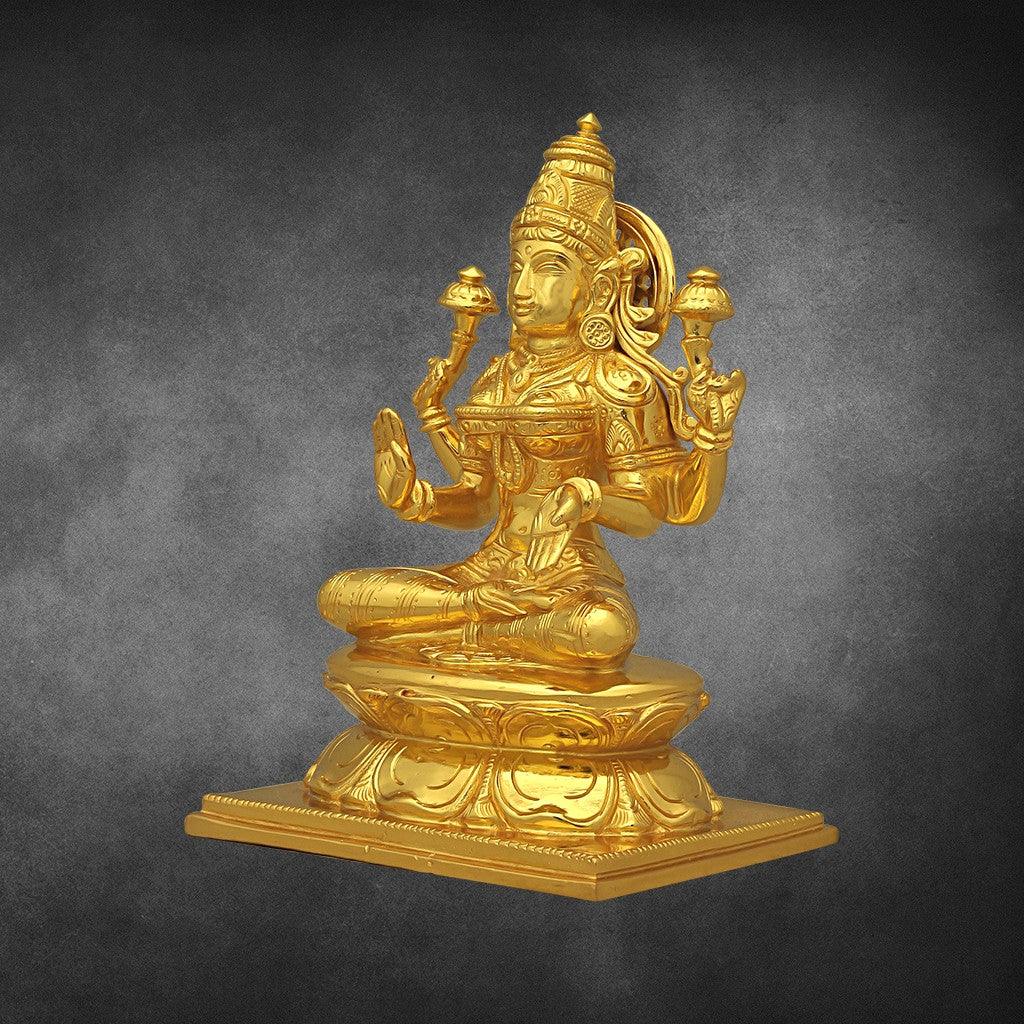 Uthama Lakshmi  8" - mantra gold coatings