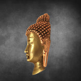 Buddha Mask Wall Hanging 5.2" - mantra gold coatings