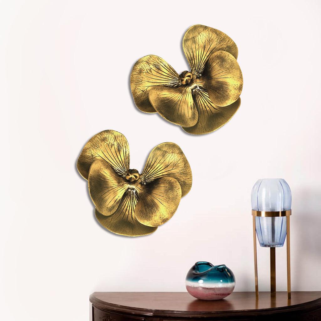 Fancy Flower Wall Hanging 6.8" - mantra gold coatings