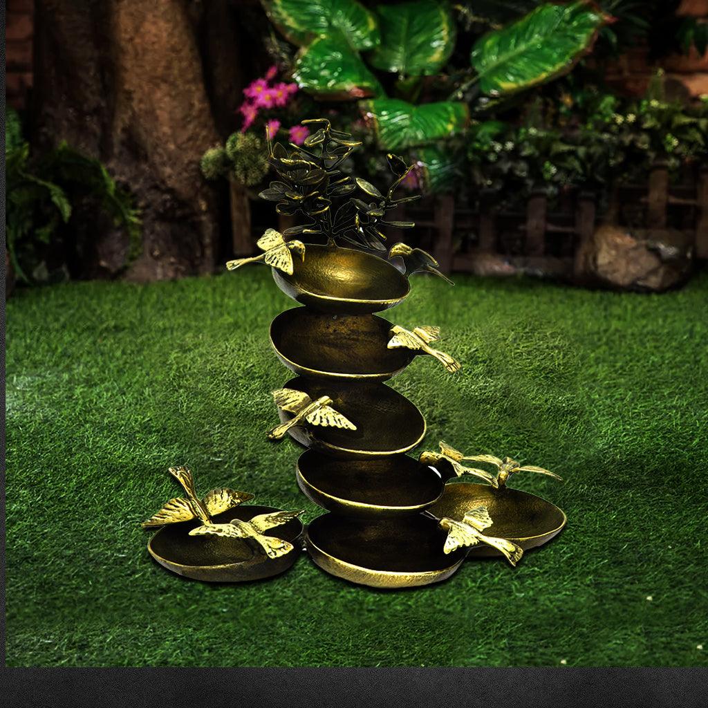 Bird Bowl Fountain 17.2" - mantra gold coatings 