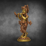 Standing Krishna 6" - mantra gold coatings