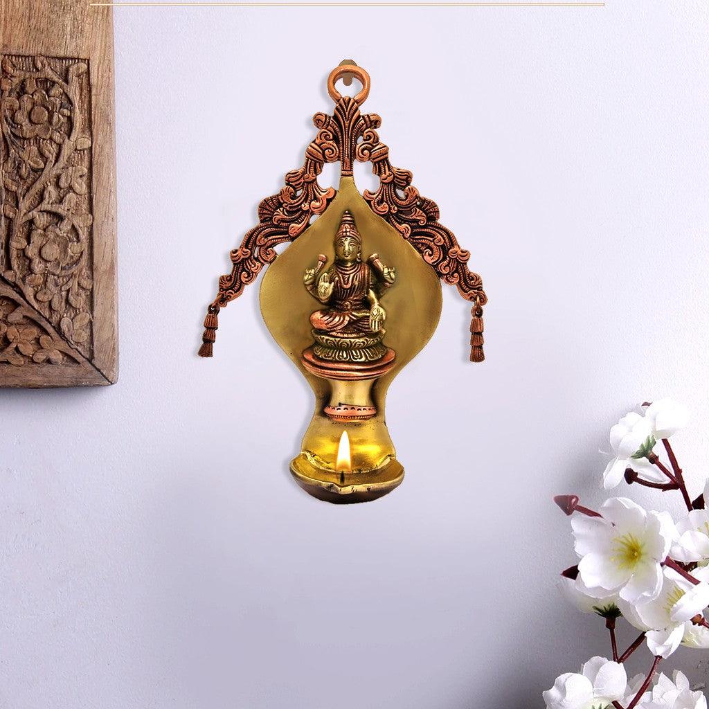 Lakshmi Wall Hanging Agal 10.8" - mantra gold coatings