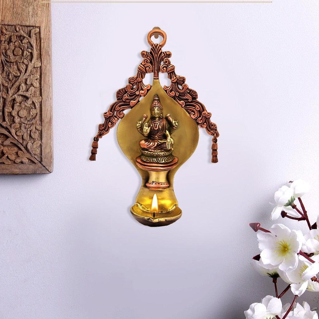 Lakshmi Wall Hanging Agal 10.8" - mantra gold coatings 