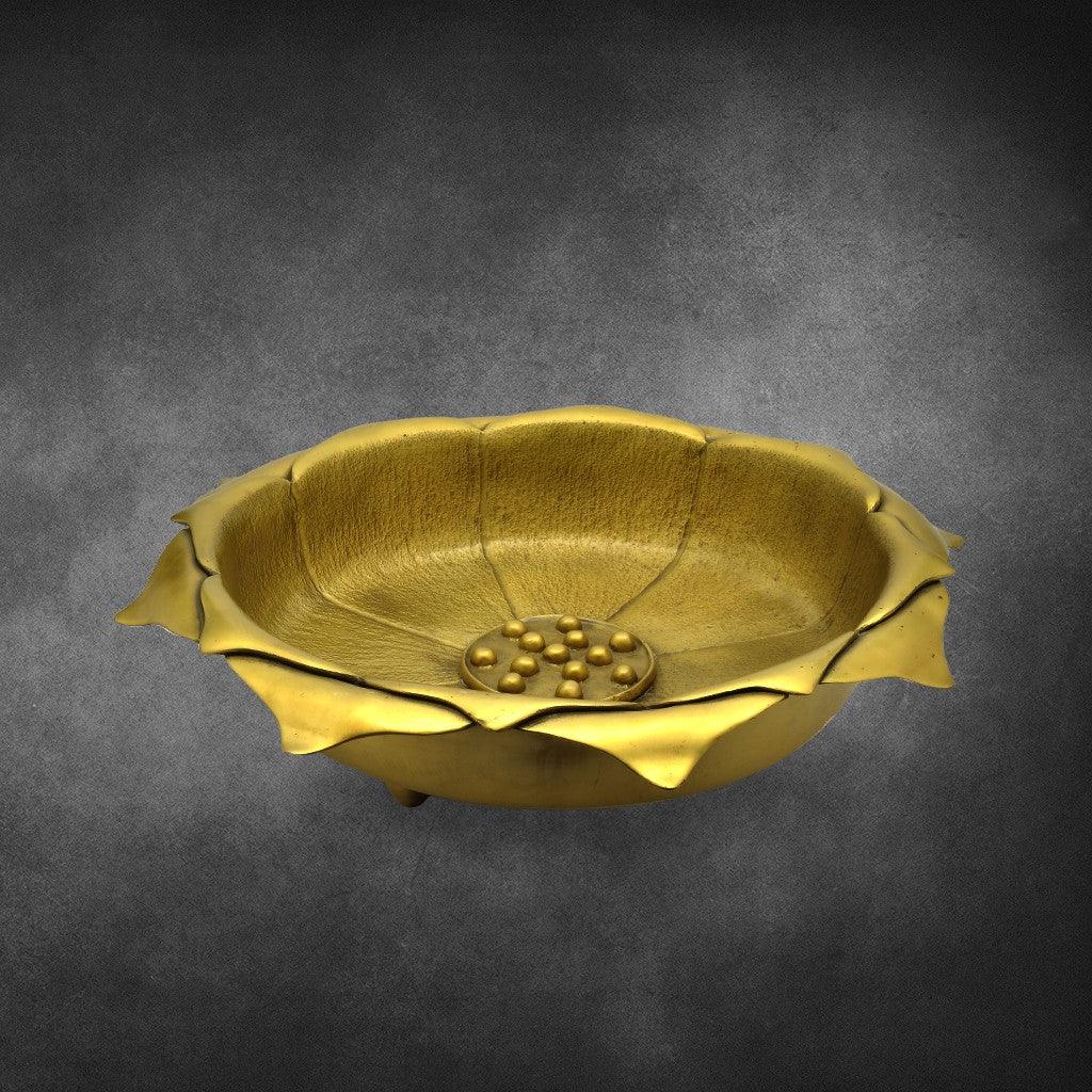 Lotus Urli 12.4" - mantra gold coatings 