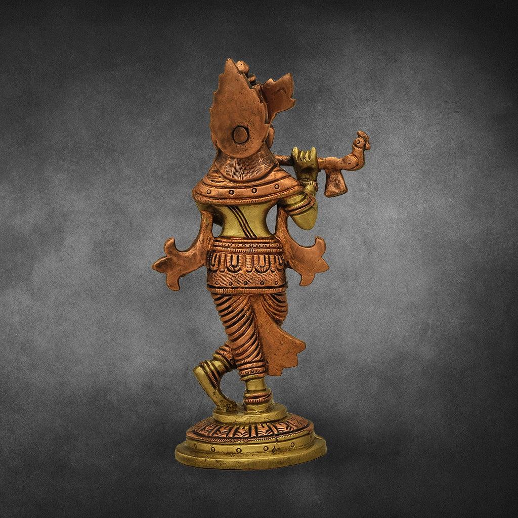 Standing Krishna 6" - mantra gold coatings