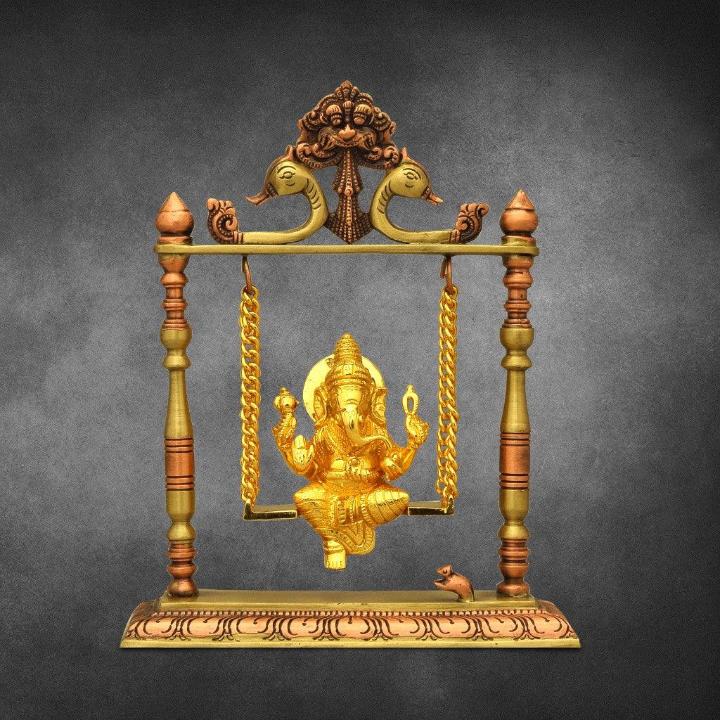 Jula Ganesha 9.2" - mantra gold coatings
