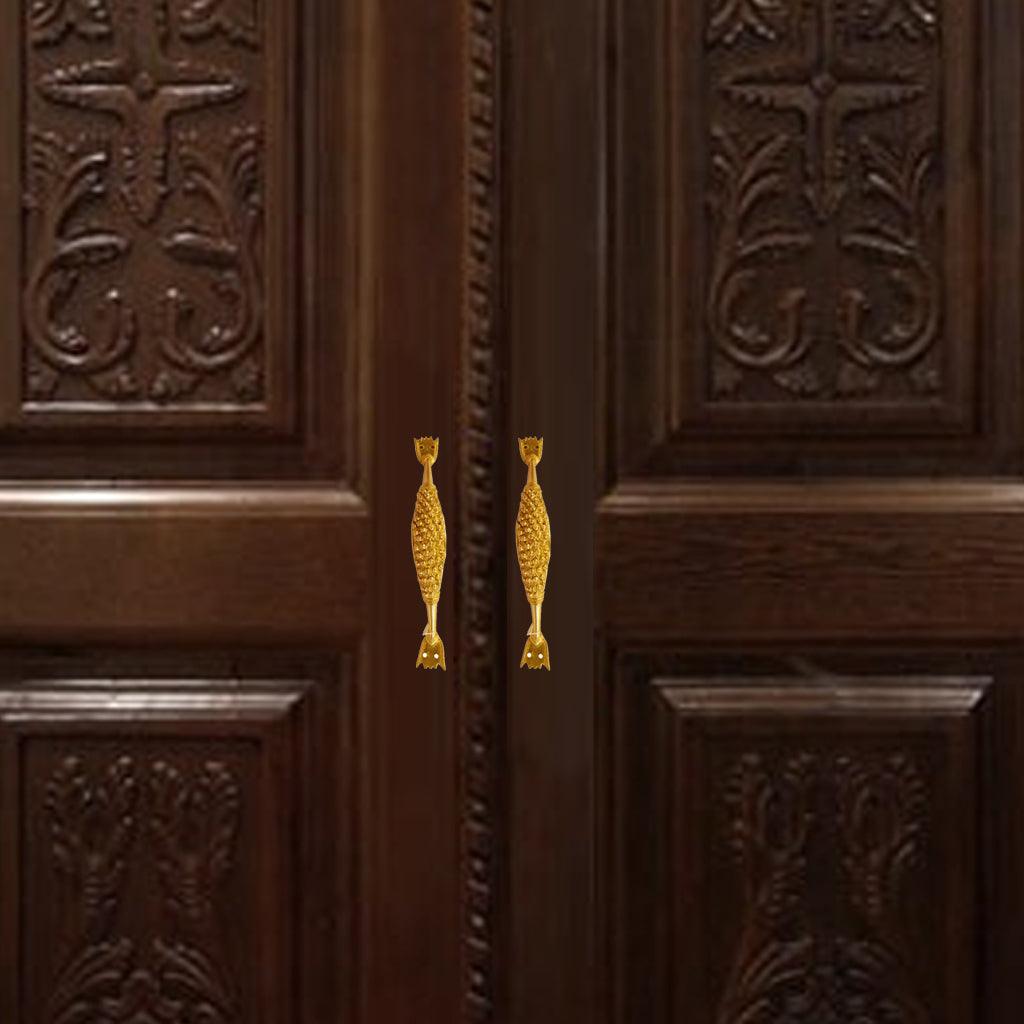 Boondhi Door Handle 11.6" - mantra gold coatings 