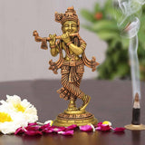 Standing Krishna 6" - mantra gold coatings
