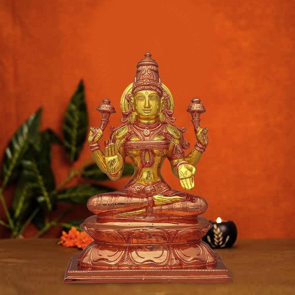 Uthama Lakshmi  8" - mantra gold coatings