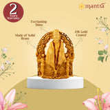 MANTRA DIVIT Pure brass Made Shiradi Sai Baba Statue (24K Gold Plated) (3” Height)