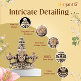 MANTRA DIVIT Brass Made Lord Balaji Face Idol (Copper And Silver Plated), (2” Height)