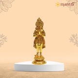 Standing Hanuman (24k gold plated) 8"