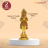 Standing Hanuman (24k gold plated) 8"