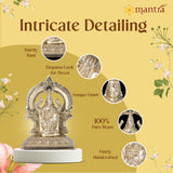 Mantra Gold Coatings Pure Brass Idol Lakshmi with Arch (Polished Lacquer Finish) (2.4" Height)