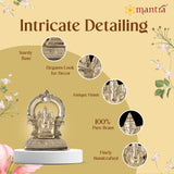 MANTRA DIVIT Pure Brass Made Ganesh Idol (Polished Lacquer Finish) (2.4” Height)