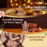 MANTRA DIVIT Lord Ganesh Idol For Home | Pure Copper Made Ganesh Ji Murti (Polish Lacquer Finish), God Ganesha idol For Home Decoration, Office Desks, Pooja Room, Gifting (2” Height)