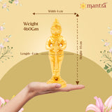 MANTRA DIVIT Pure Brass Made God Hanuman Idol (24K Gold Plated) (5.6” Height)