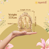 MANTRA DIVIT Ram Durbar Idol For Home | Pure Brass Made Ram Durbar Murti (Polished Lacquer Finish), Idol For Home Decoration, Office Desks, Pooja Room, Gifting (5” Height)