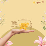 MANTRA DIVIT Brass Made Gomatha Idol | Cow With Calf Vastu Statue (24K Gold Plated) (2.8” Height)