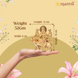 MANTRA DIVIT Goddess Durga Devi Idol For Home | Pure Brass Made Durga Murti (Polished Lacquer Finish), Idol For Home Decoration, Office Desks, Pooja Room, Gifting (5” Height)