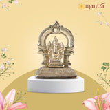 MANTRA DIVIT Pure Brass Made Ganesh Idol (Polished Lacquer Finish) (2.4” Height)