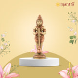 MANTRA DIVIT Pure Brass Made Lord Hanuman Idol (5.6” Height)