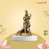 Mantra DIVIT Lord Murugan Statue with Peacock | Pure Brass Made God Idol, Lord Murugan Idol for Home Decoration, Car Dashboard, Pooja Room, Gifting (2.4” Height) (Brass Antique Finish)