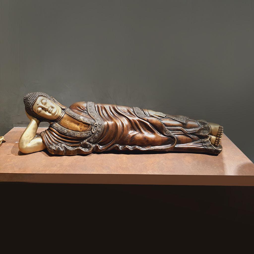 Sleeping Buddha (SP,38") - mantra gold coatings 