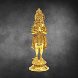 Standing Hanuman 8" - mantra gold coatings 