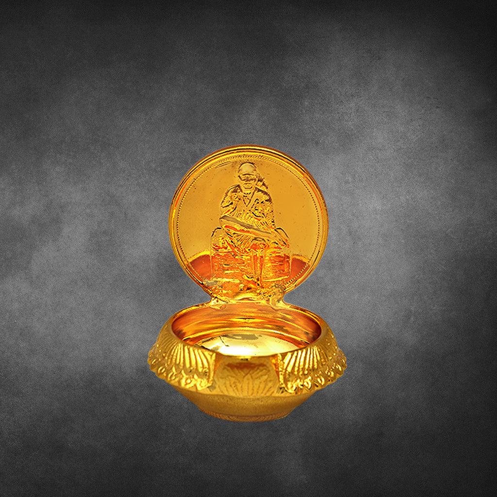 Saibaba Lamp 2.8" - mantra gold coatings 