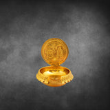 Balaji Thayar Lamp  2.4" - mantra gold coatings 