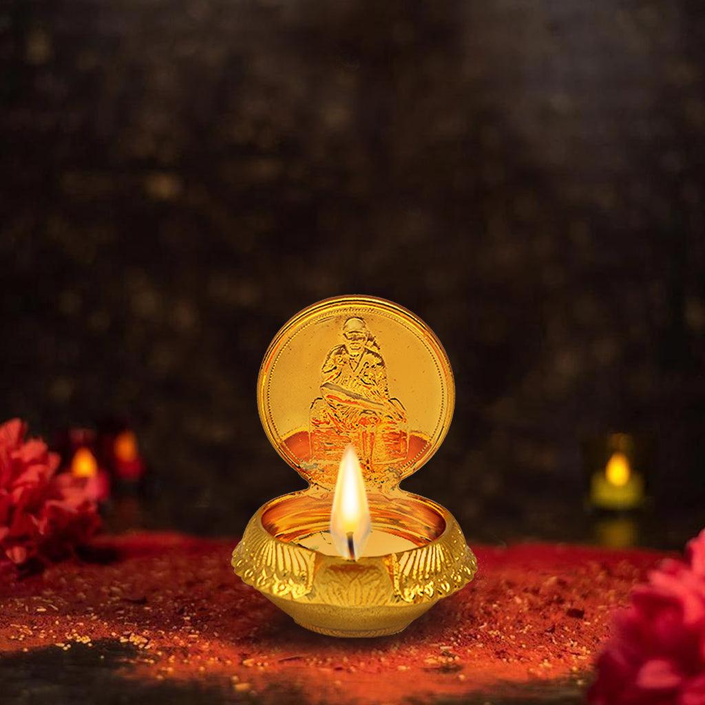 Saibaba Lamp 2.4" - mantra gold coatings 