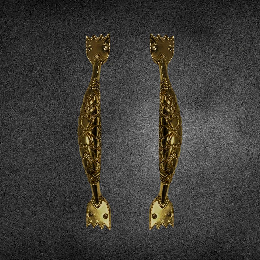 Heart Shape Door Handle 11.6" - mantra gold coatings 