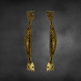 Heart Shape Door Handle 11.6" - mantra gold coatings 