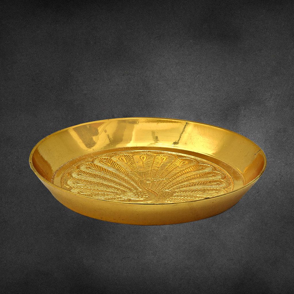Peacock Plate (GP,6.4") - mantra gold coatings 