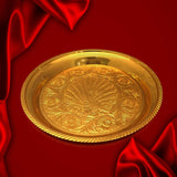 Peacock Plate (GP,9.6") - mantra gold coatings 