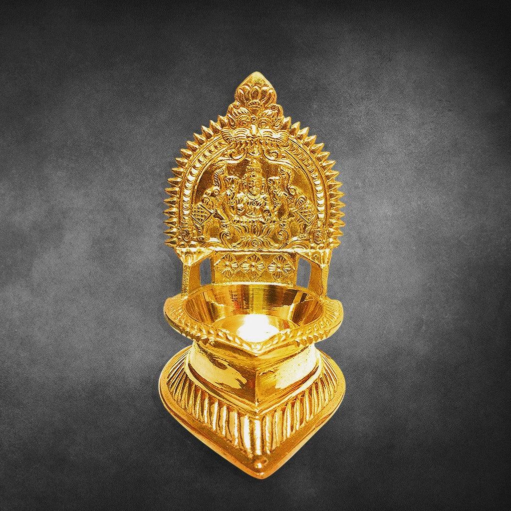 Kamakshi Lamp 5.6" - mantra gold coatings 