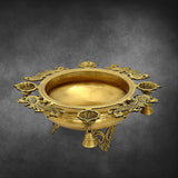 Urli Peacock Agal & Bell 15.2" - mantra gold coatings 