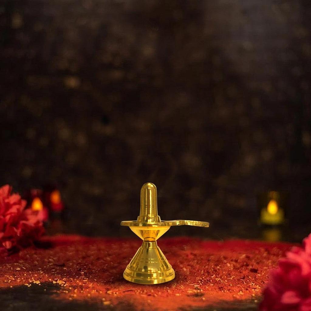 Sivalingam 2.4" - mantra gold coatings 