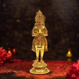 Standing Hanuman 8" - mantra gold coatings 